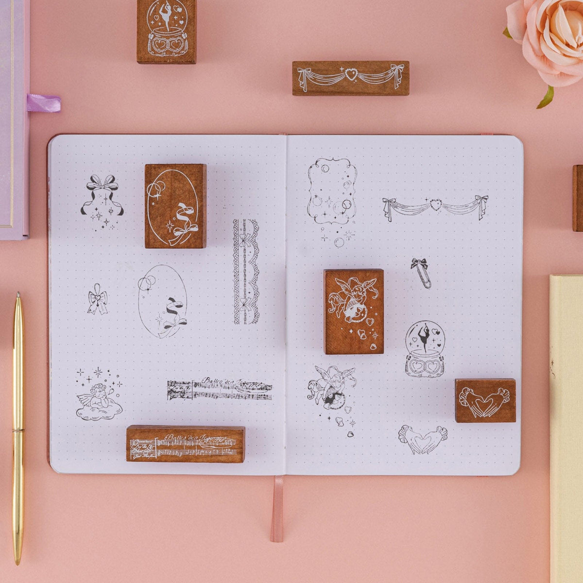 Tsuki ‘Sweet Ballet’ Bullet Journal Stamp Set ☾