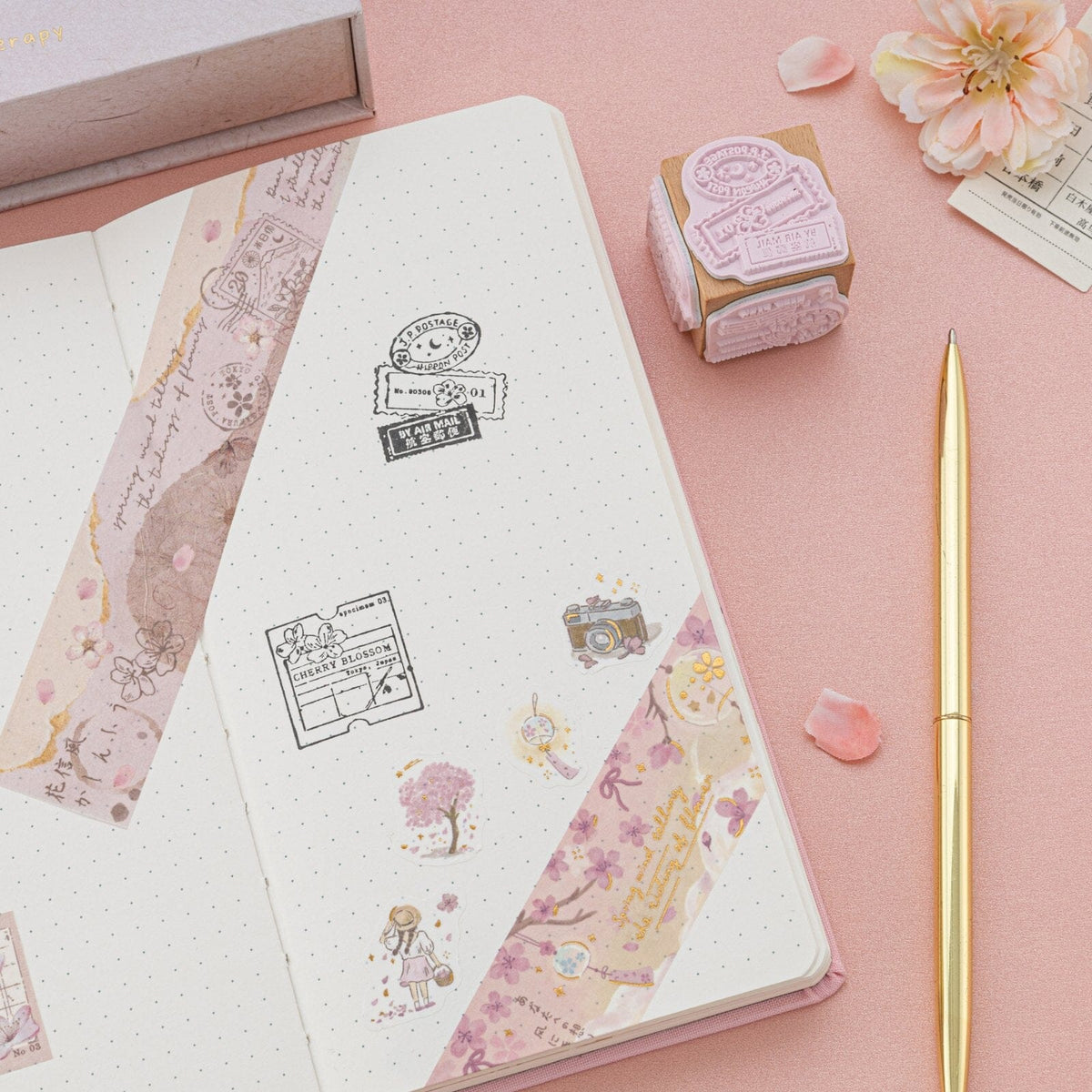 Tsuki ‘Sakura Breeze’ Travel Notebook Gift Set ☾
