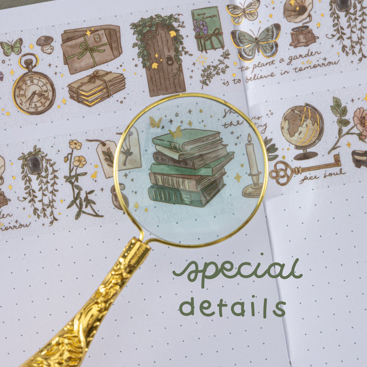 Tsuki ‘Whimsical Botanics’ Washi Tape Set ☾