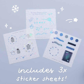 Tsuki ‘Dreams of Snow’ Holographic Washi Tape Set ☾
