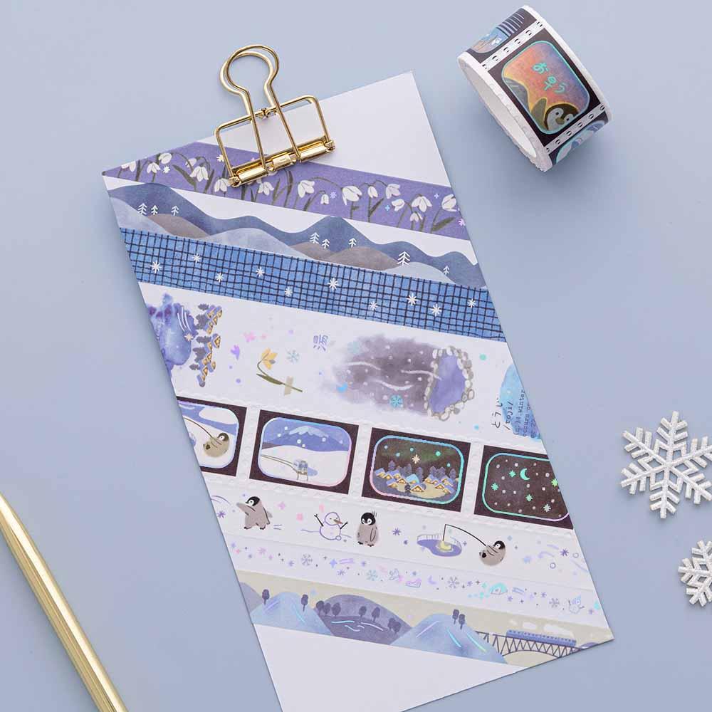 Tsuki ‘Dreams of Snow’ Holographic Washi Tape Set ☾