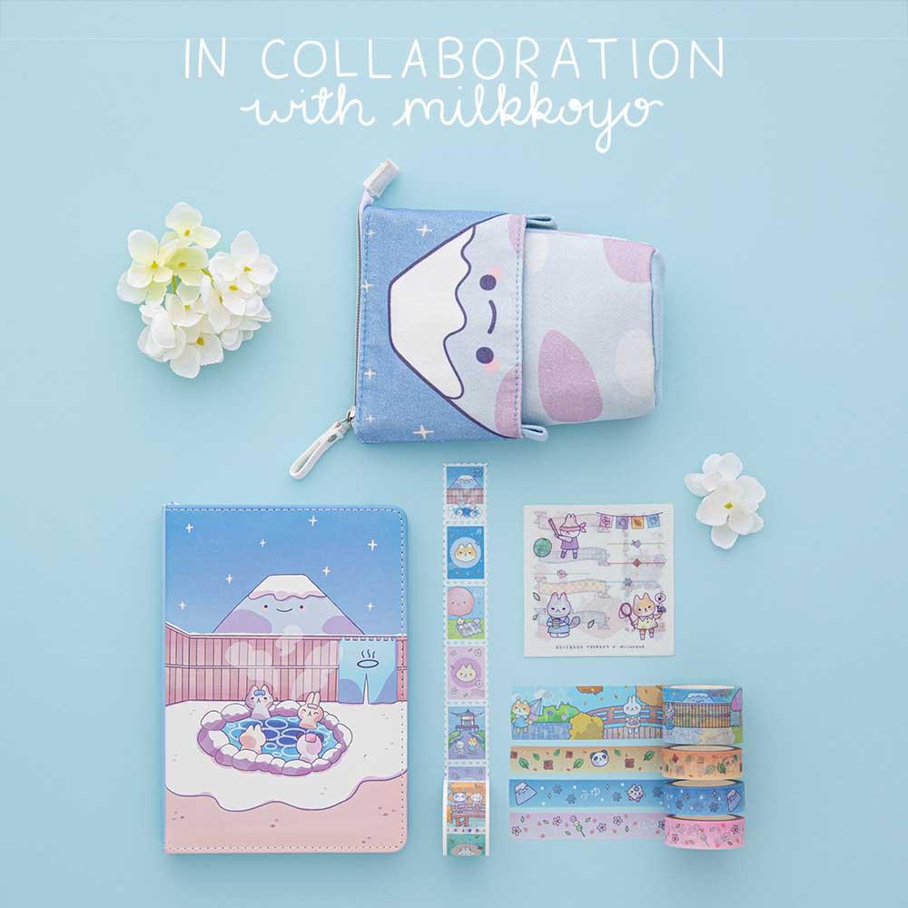 Tsuki ‘Four seasons’ Fuji Pop-Up Pencil Case ☾ @milkkoyo x NotebookTherapy