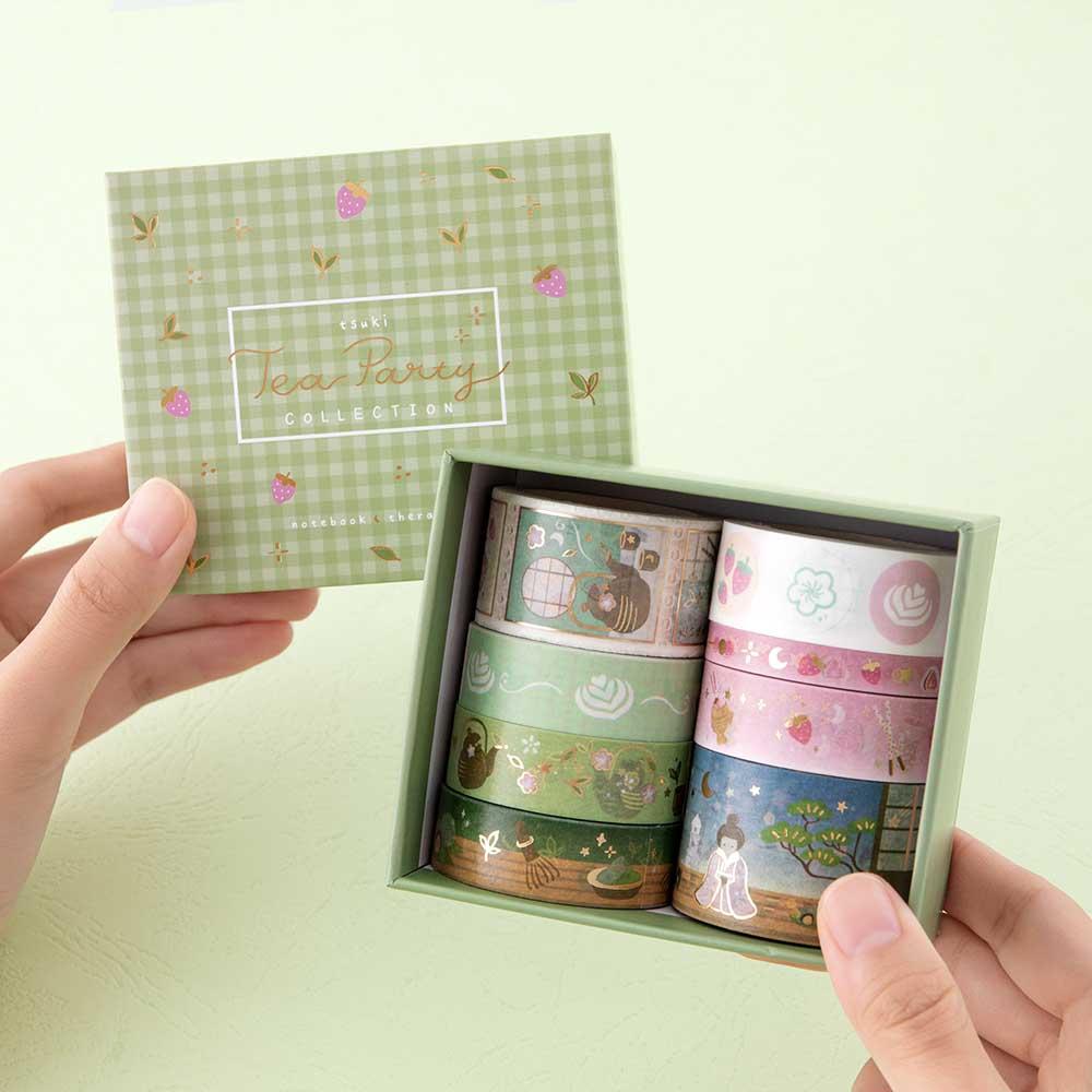 Tsuki ‘Matcha Ichigo’ Washi Tape Set ☾