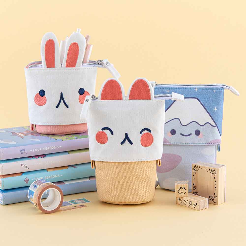 Tsuki ‘Four Seasons’ Embroidered Pop-Up Pencil Case ☾ @milkkoyo x NotebookTherapy