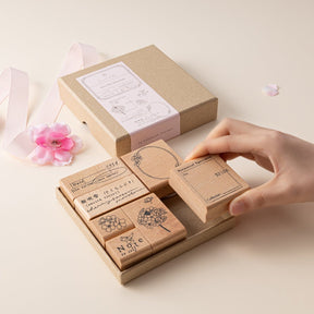 Hinoki - ‘Into the Blossom’ Wooden Stamps Set