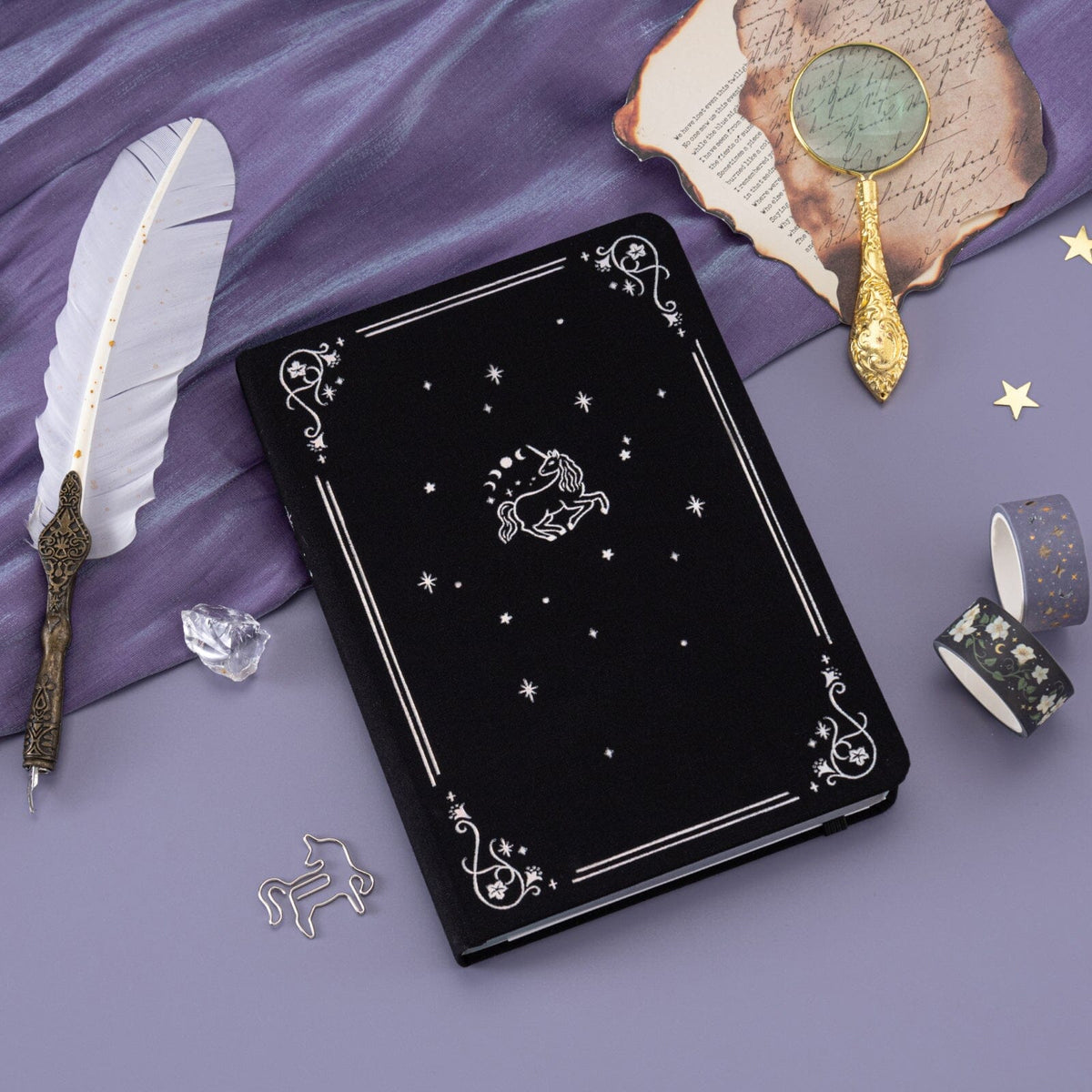 Tsuki ‘Lunar Unicorn’ Limited Edition Black Page Bullet Journal ☾