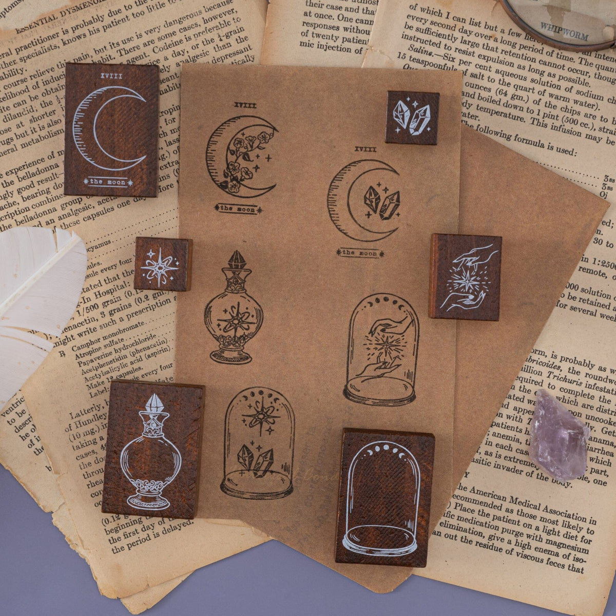 Tsuki ‘Moonflower Magic’ Bullet Journal Stamp Set ☾