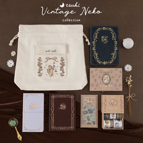 Tsuki ‘Vintage Neko’ Sticker Set ☾