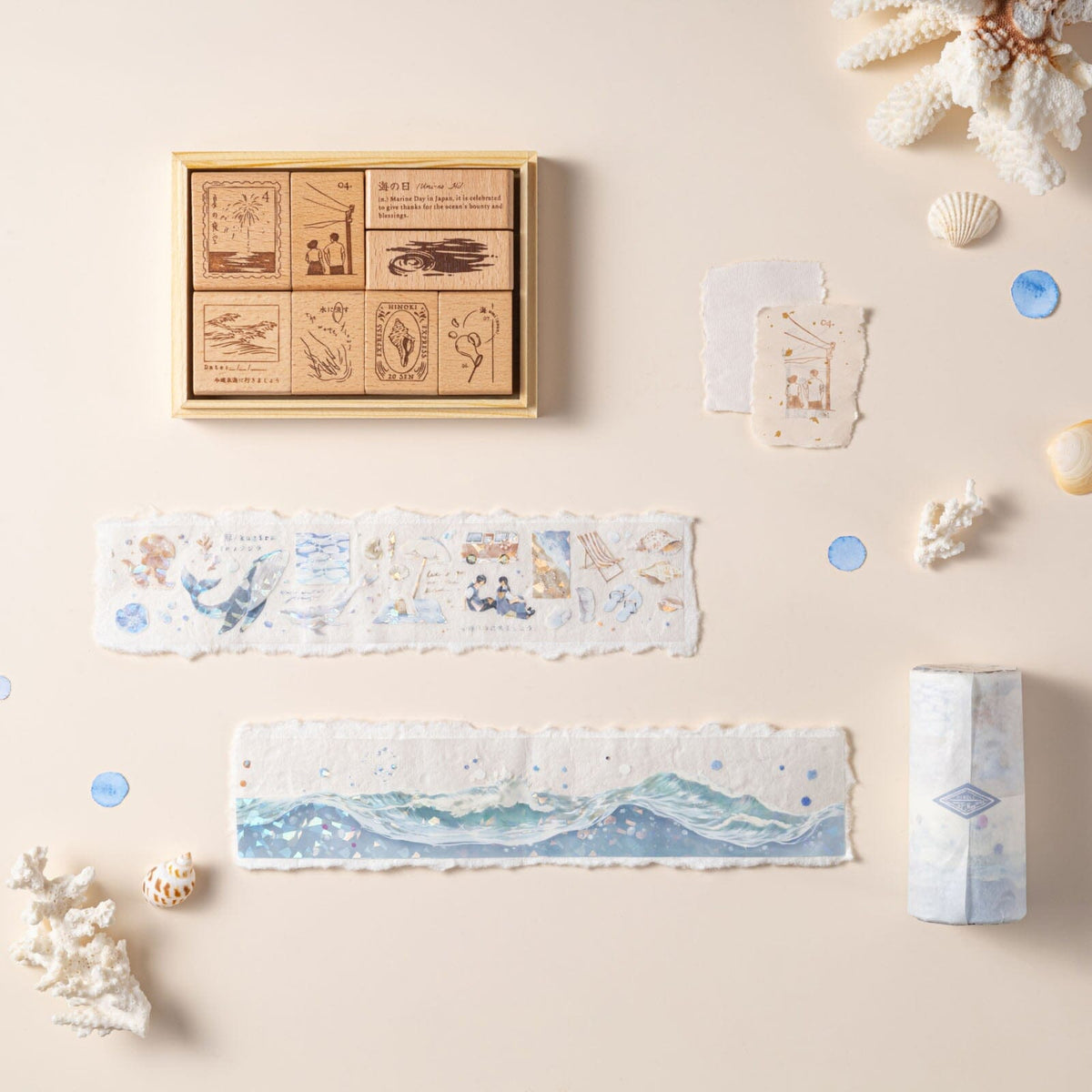 Hinoki - ‘Into the Wave’ Decorative PET Tape Set