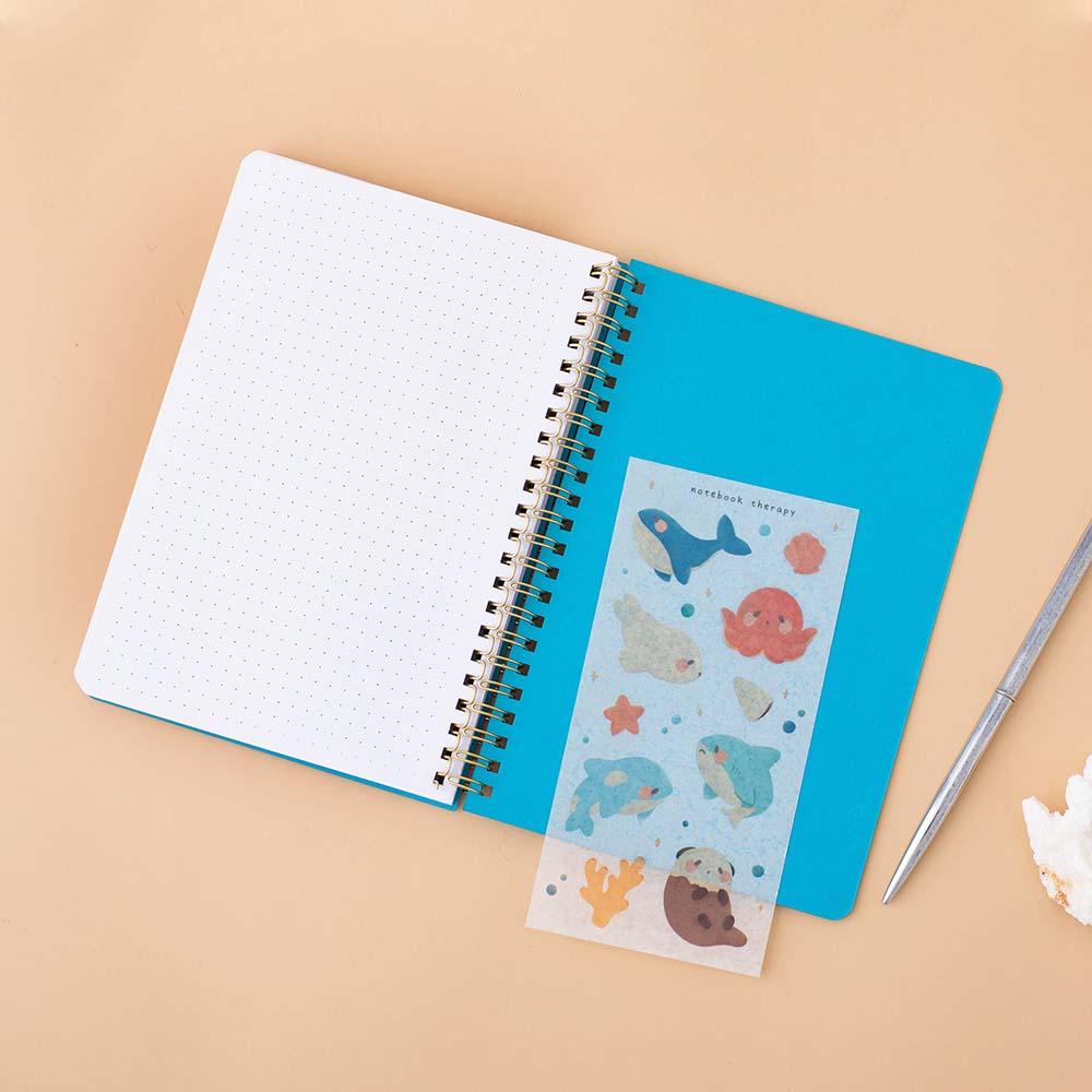 Tsuki 'Ocean' Limited Edition Ring Bound Bullet Journal ☾