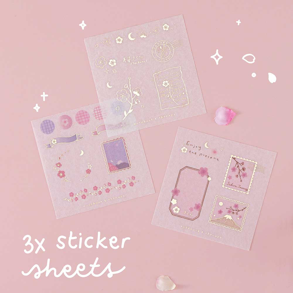 Tsuki ‘Sakura Journey’ Washi Tape Set ☾