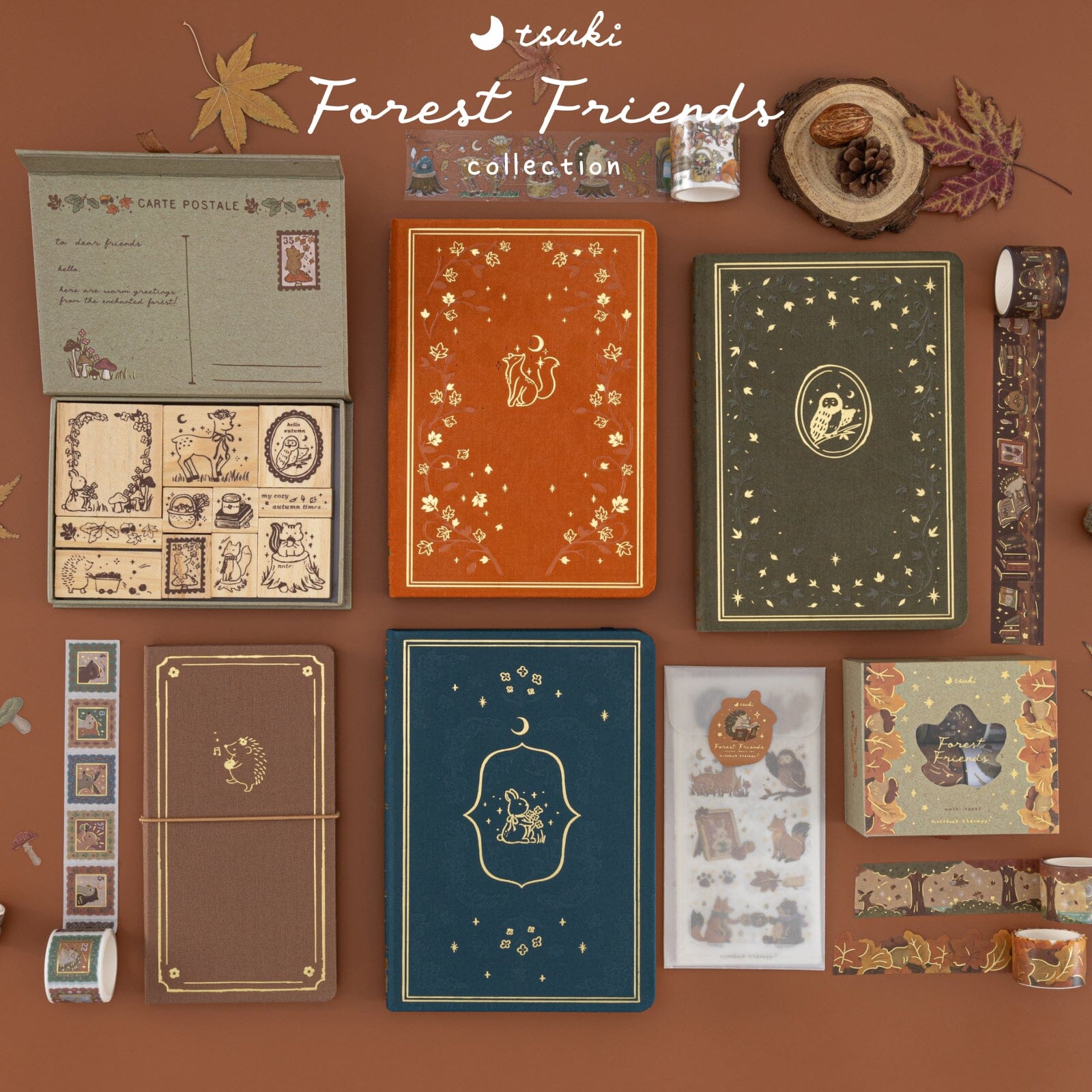Tsuki ‘Forest Friends’ Bullet Journal Stamp Set ☾