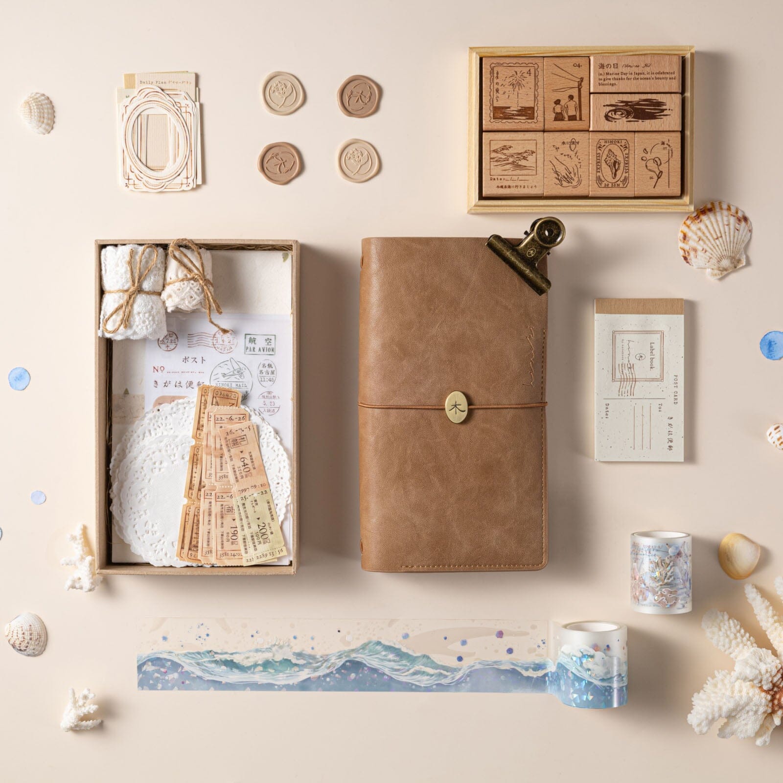 Hinoki - ‘Into the Wave’ Decorative PET Tape Set