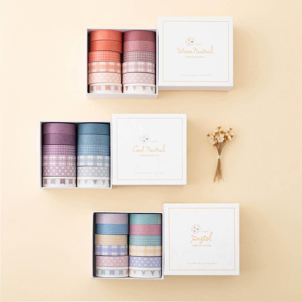 Tsuki Core Color Washi Tape Sets ☾