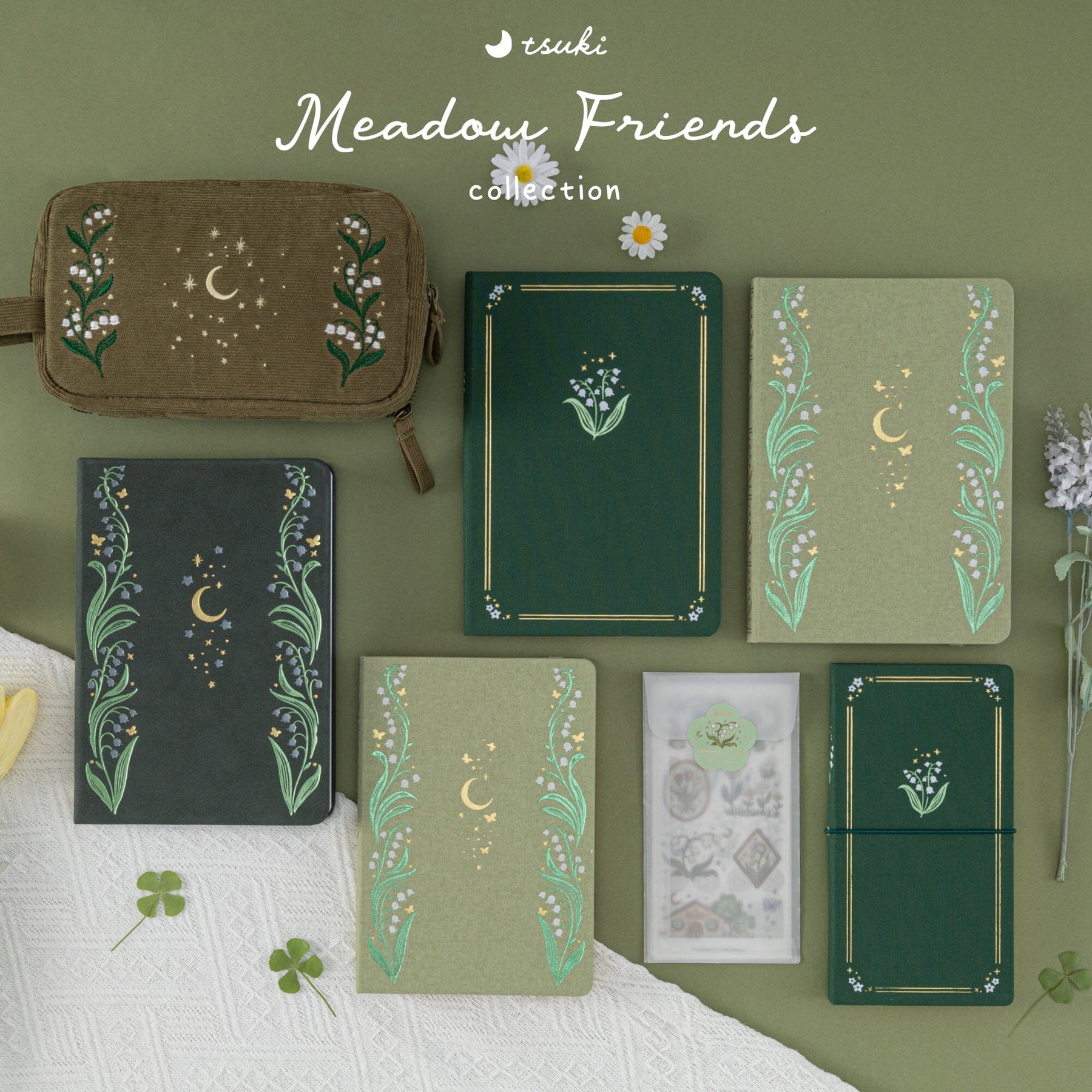Tsuki ‘Soft Lily’ Limited Edition Luxury Travel Notebook ☾