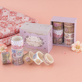 Tsuki ‘Sakura Breeze’ Washi Tape Set ☾