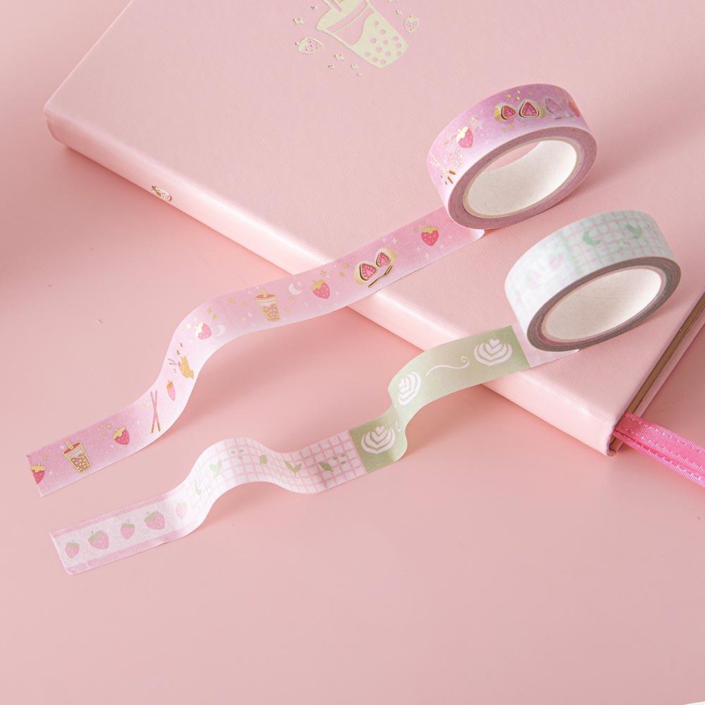 Tsuki ‘Matcha Ichigo’ Washi Tape Set ☾