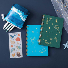 Tsuki 'Ocean' Limited Edition Ring Bound Bullet Journal ☾