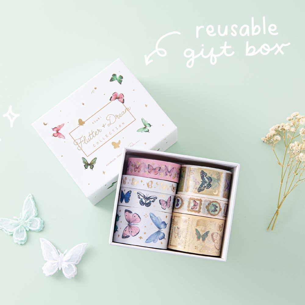 Tsuki ‘Flutter + Dream’ Washi Tape Set by Notebook Therapy x Pelinkan ☾