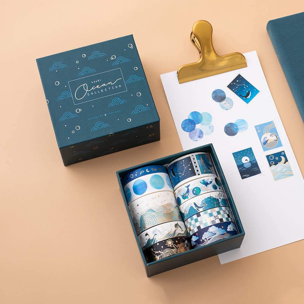 Tsuki 'Ocean Edition' Washi Tape Set ☾