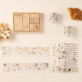 Hinoki - ‘Into the Cafe' PET Decorative Tape Set