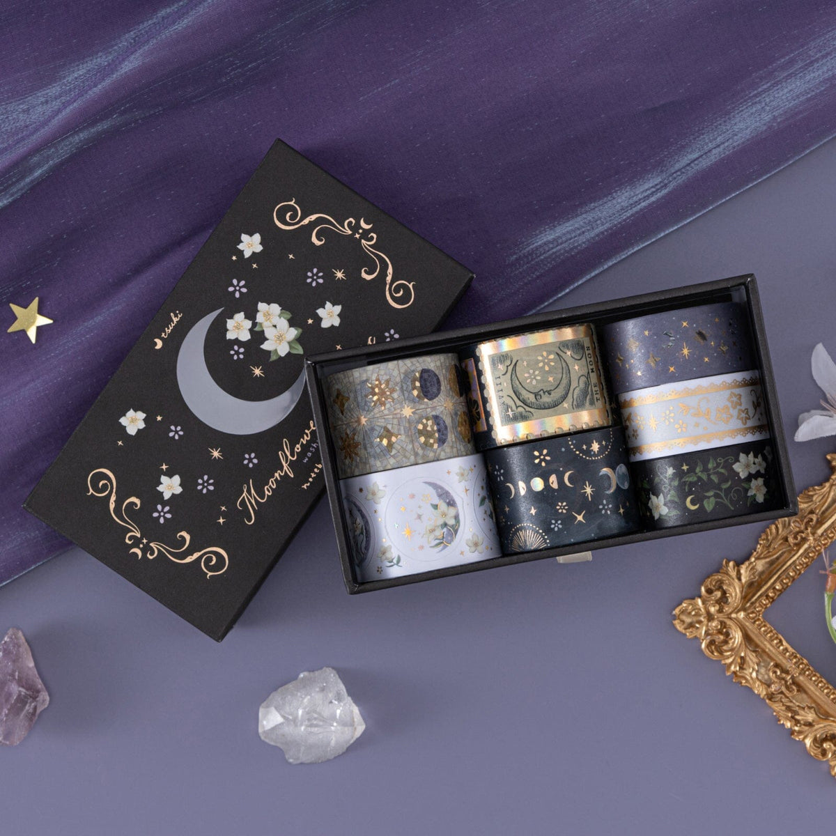 Tsuki ‘Moonflower Magic’ Washi Tape Set ☾