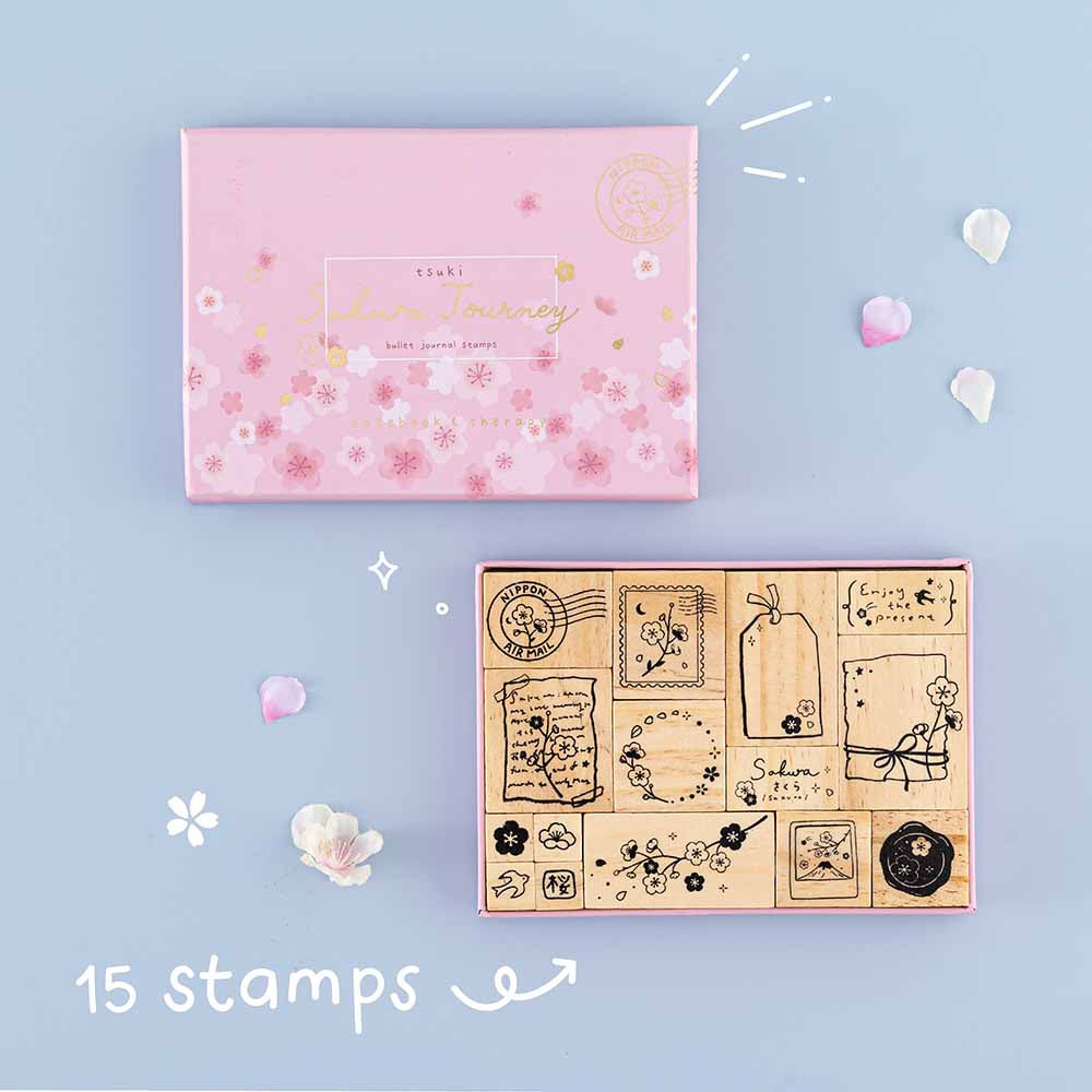 Tsuki ‘Sakura Journey’ Bullet Journal Stamp Set ☾