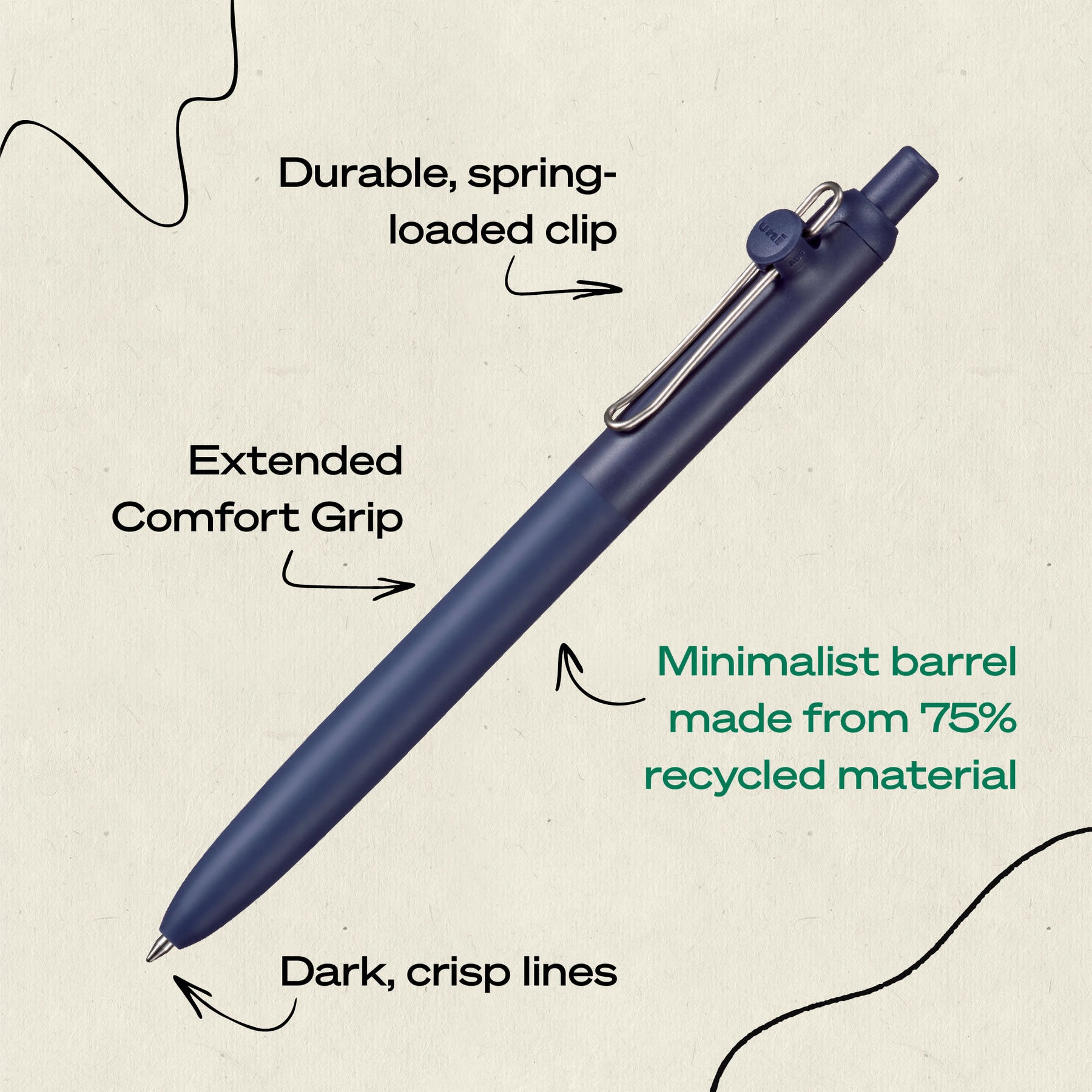 uniball™ Zento, 0.7 mm, Liquid Gel Ink Retractable Pens