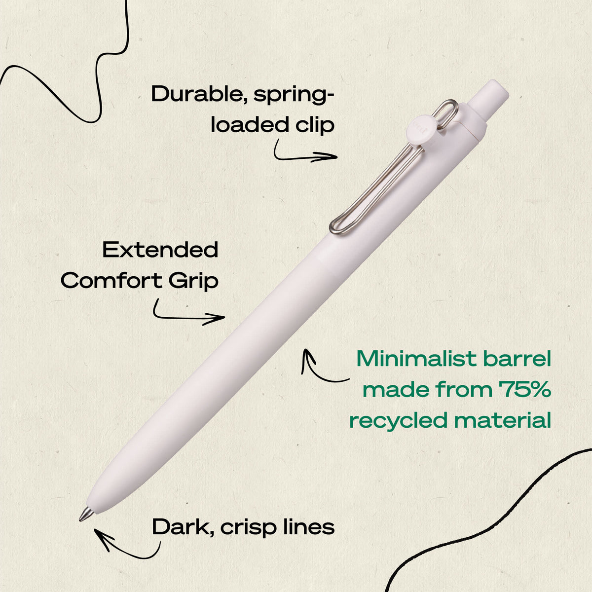 uniball™ Zento, 0.7 mm, Liquid Gel Ink Retractable Pens