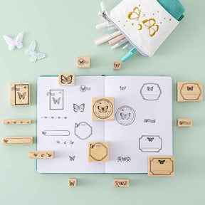 Tsuki ‘Flutter + Dream’ Bullet Journal Stamp Set by Notebook Therapy x Pelinkan ☾