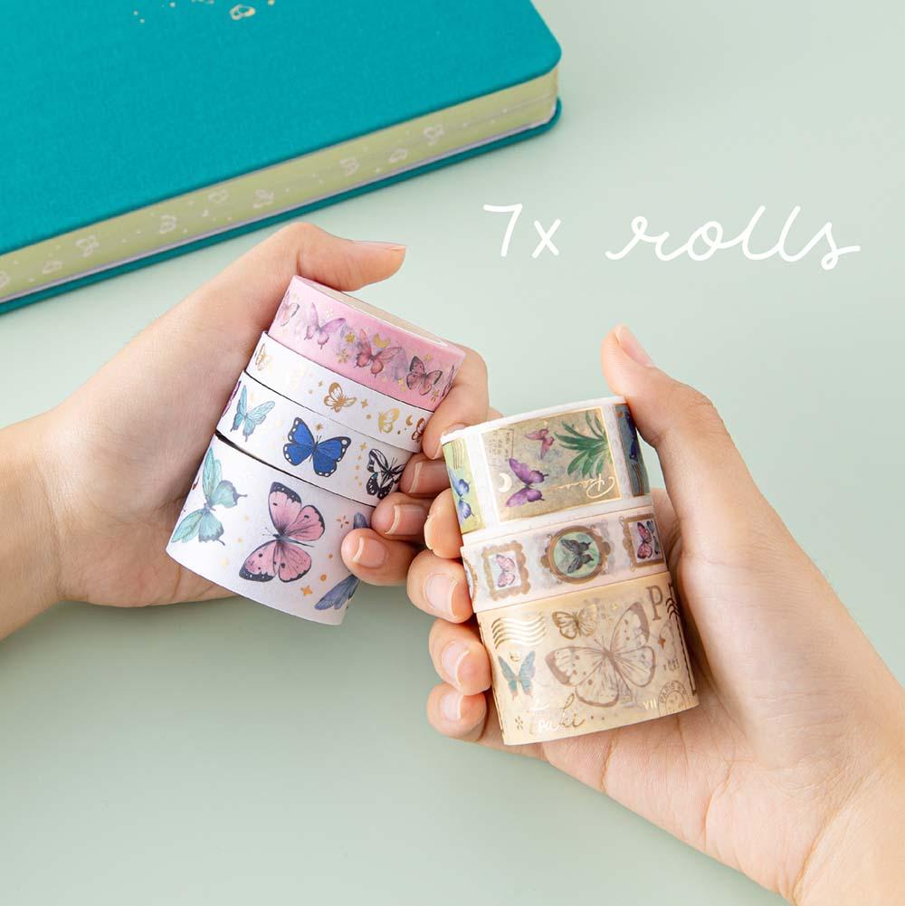 Tsuki ‘Flutter + Dream’ Washi Tape Set by Notebook Therapy x Pelinkan ☾