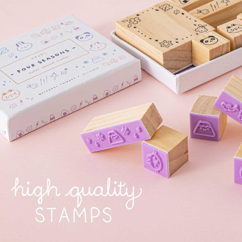 Tsuki ‘Four Seasons’ Bullet Journal Stamp Set ☾ @milkkoyo x NotebookTherapy