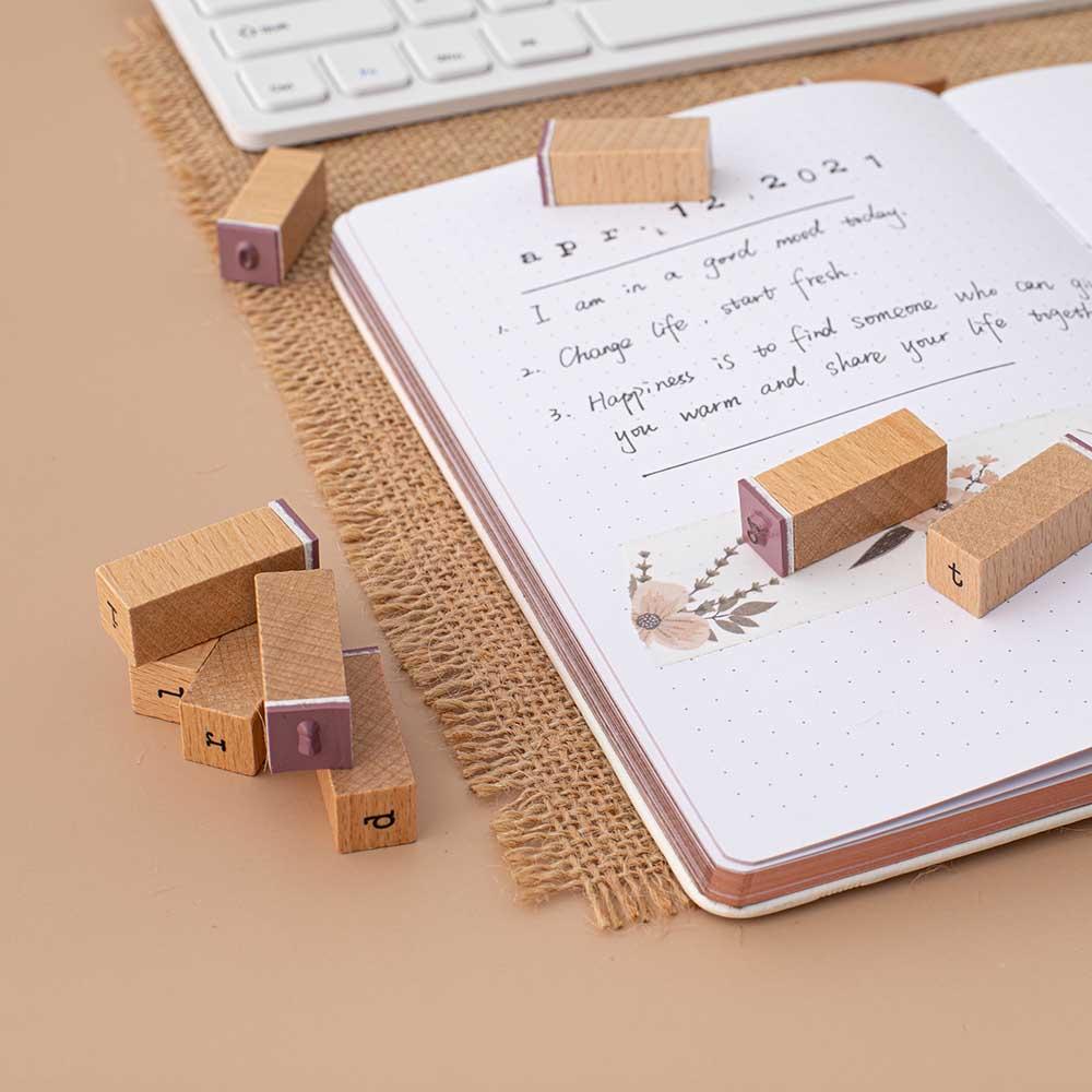Tsuki Bullet Journal Typewriter Style Alphabet Stamp Set ☾