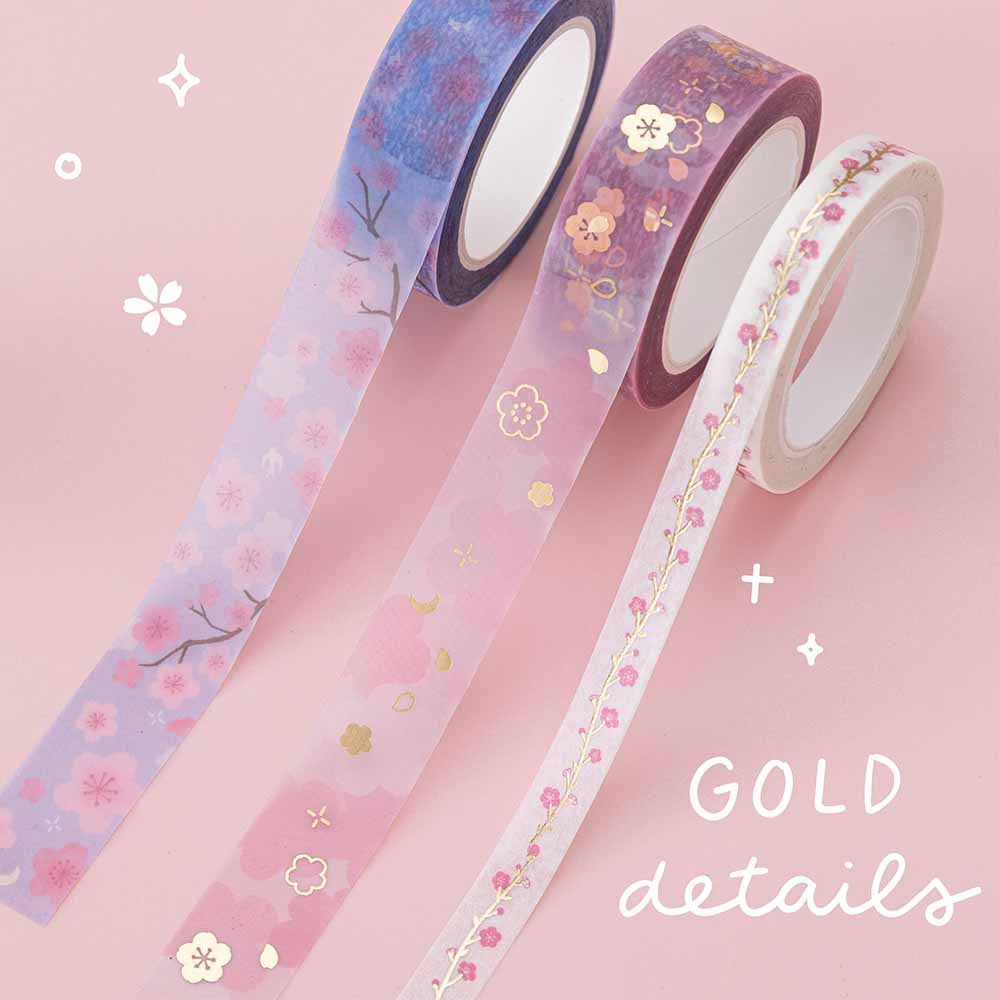 Tsuki ‘Sakura Journey’ Washi Tape Set ☾