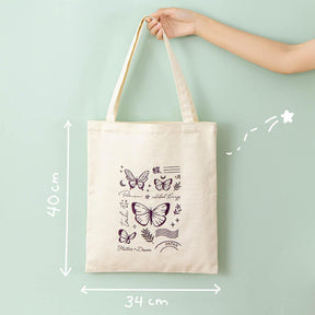 Tsuki ‘Flutter + Dream’ Tote Bag by Notebook Therapy x Pelinkan ☾