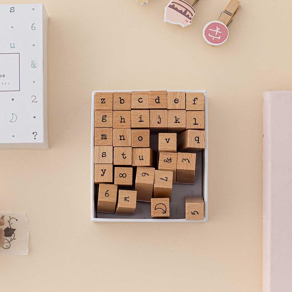 Tsuki Bullet Journal Typewriter Style Alphabet Stamp Set ☾