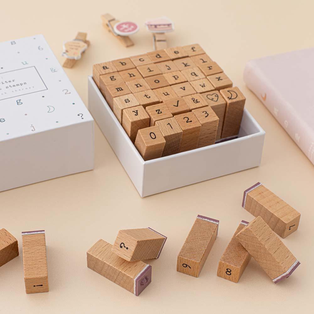 Tsuki Bullet Journal Typewriter Style Alphabet Stamp Set ☾