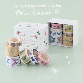 Tsuki ‘Flutter + Dream’ Washi Tape Set by Notebook Therapy x Pelinkan ☾