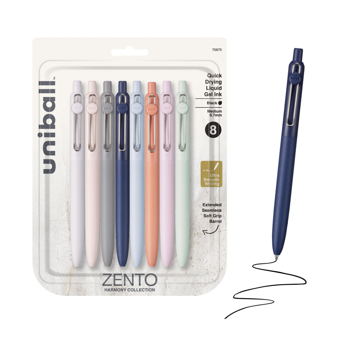 uniball™ Zento, 0.7 mm, Liquid Gel Ink Retractable Pens