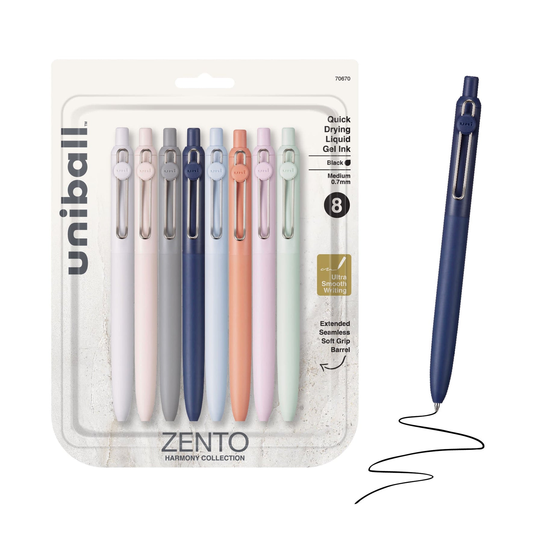 uniball™ Zento, 0.7 mm, Liquid Gel Ink Retractable Pens