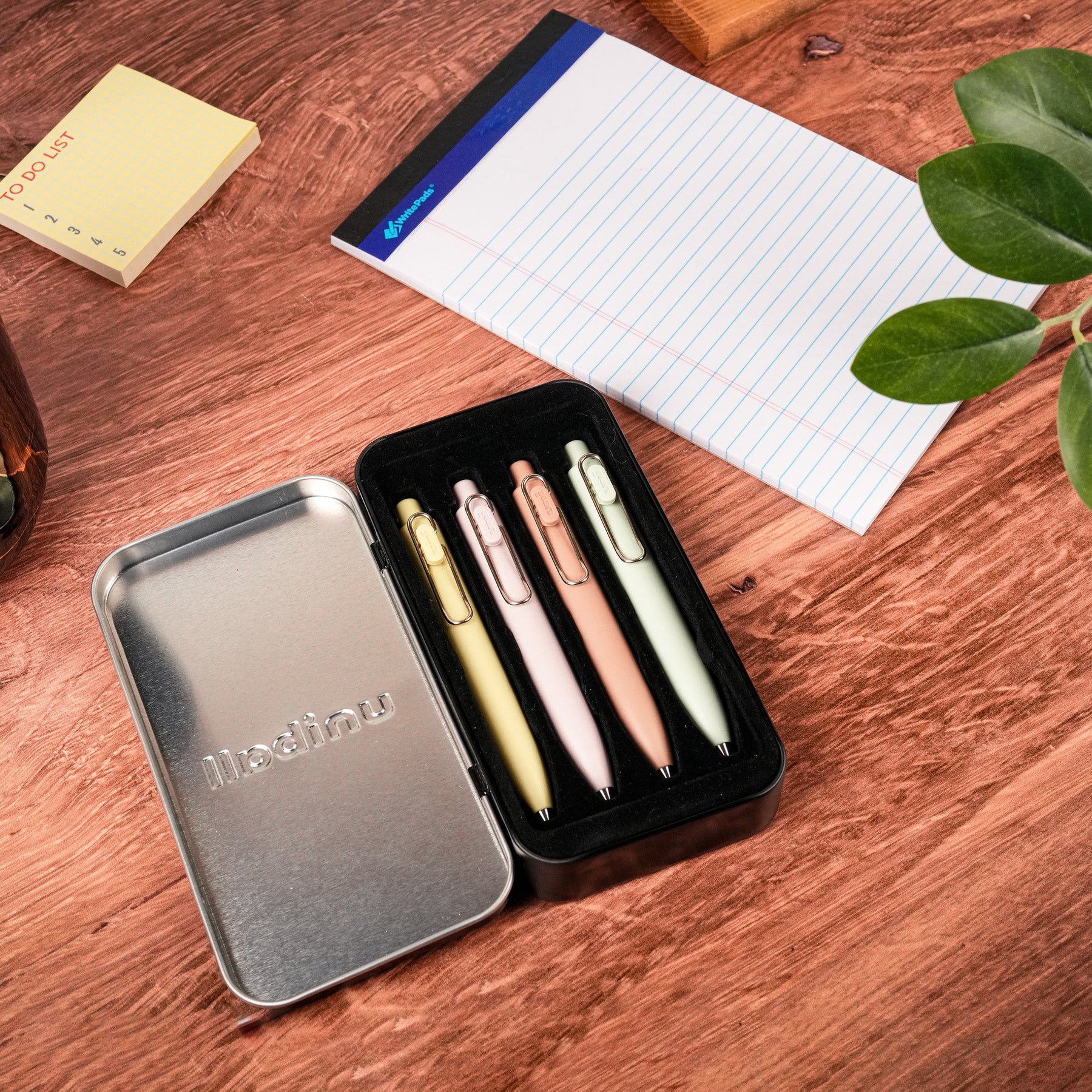 uniball™ One P Retractable Gel Pens, Banana, Peach, Mint and Coffee Colors with Exclusive Tin