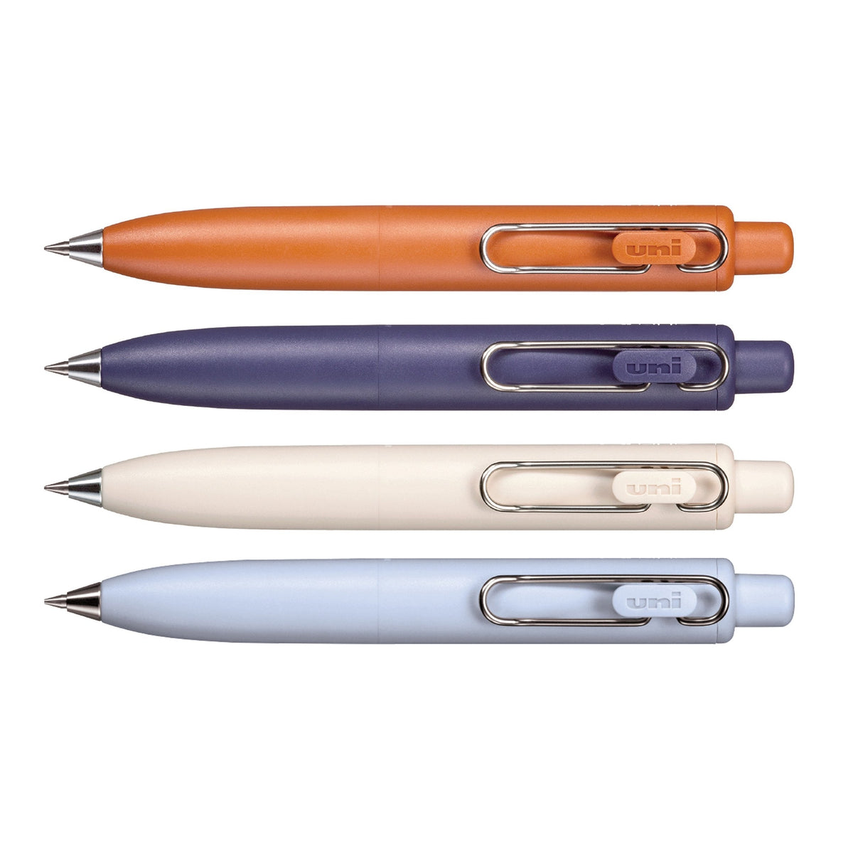 uniball™ One P Retractable Gel Pens, Mandarin Orange, Yogurt, Grape, and Soda Colors with Exclusive Tin