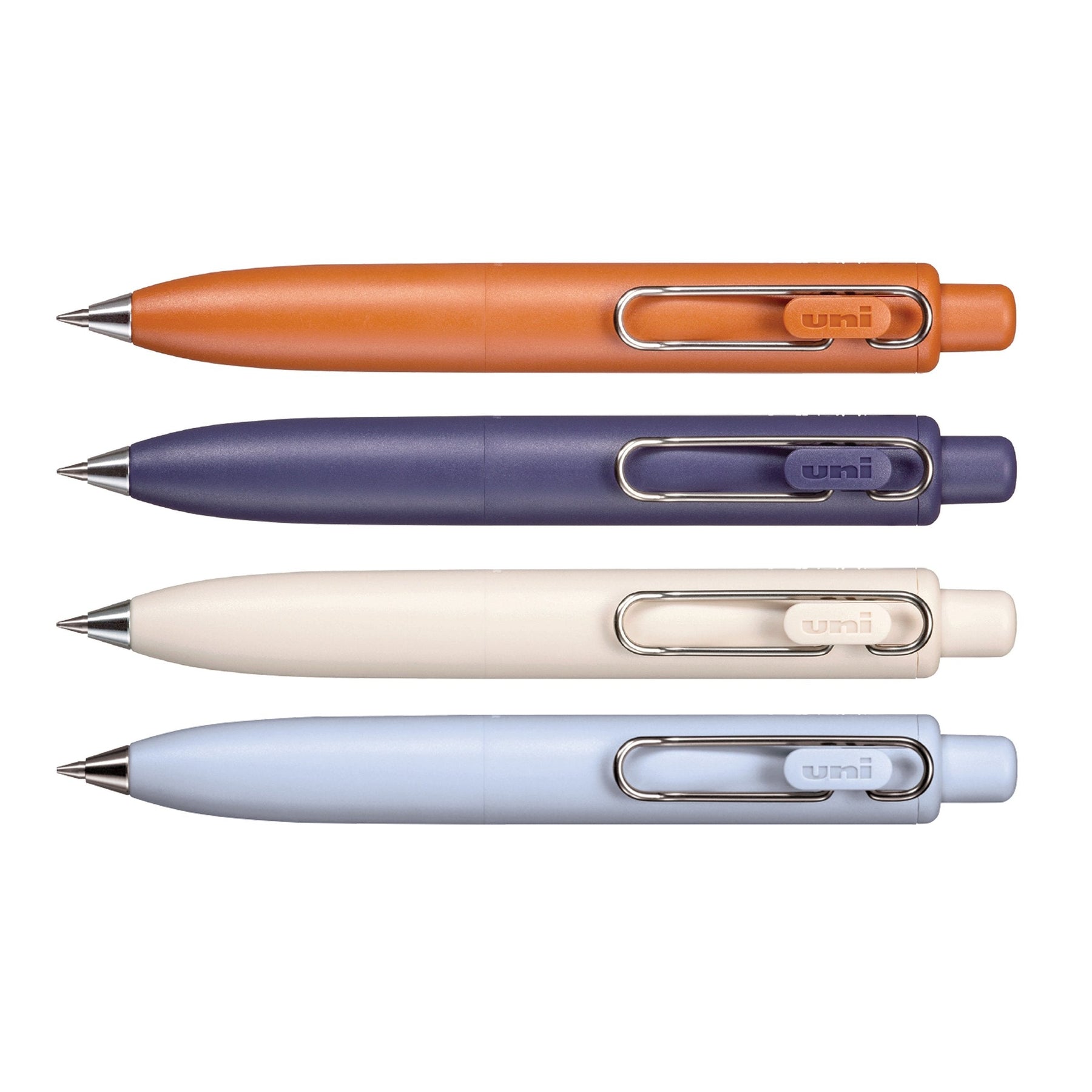 uniball™ One P Retractable Gel Pens, Mandarin Orange, Yogurt, Grape, and Soda Colors with Exclusive Tin