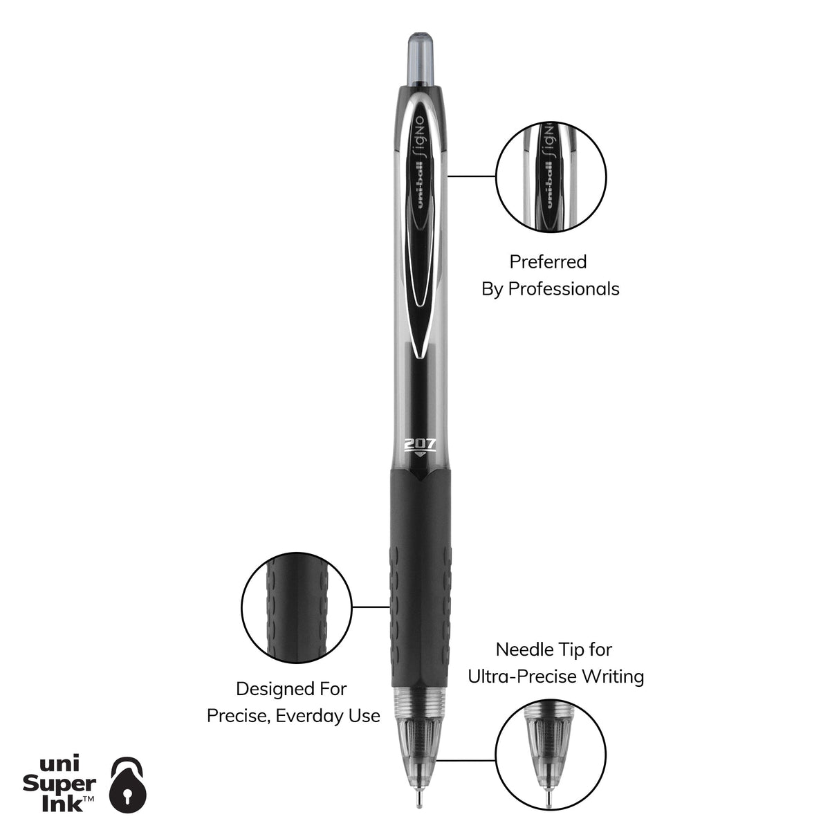 uniball™ 207 Needle, Gel Pen