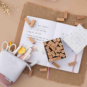 Tsuki Bullet Journal Typewriter Style Alphabet Stamp Set ☾