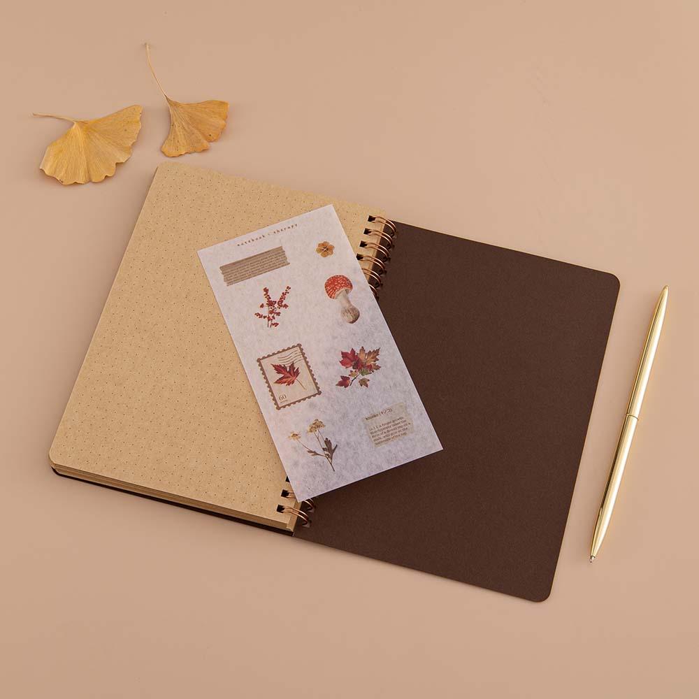 Tsuki ‘Maple Dreams’ Kraft Paper Ringbound Bullet Journal ☾