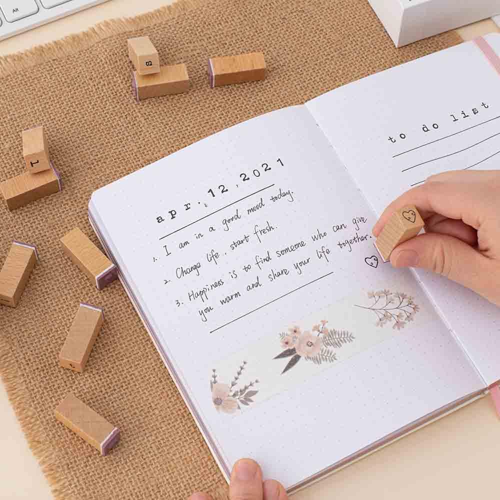 Tsuki Bullet Journal Typewriter Style Alphabet Stamp Set ☾