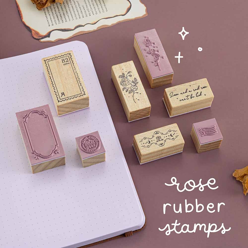 Tsuki ‘Vintage Rose’ Bullet Journal Stamp Set ☾