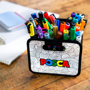 uni® POSCA® 1M & 3M, 40 Count, Paint-it-Yourself Exclusive Special Edition Caddy