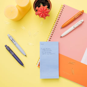 uniball™ One P Retractable Gel Pens, Mandarin Orange, Yogurt, Grape, and Soda Colors with Exclusive Tin